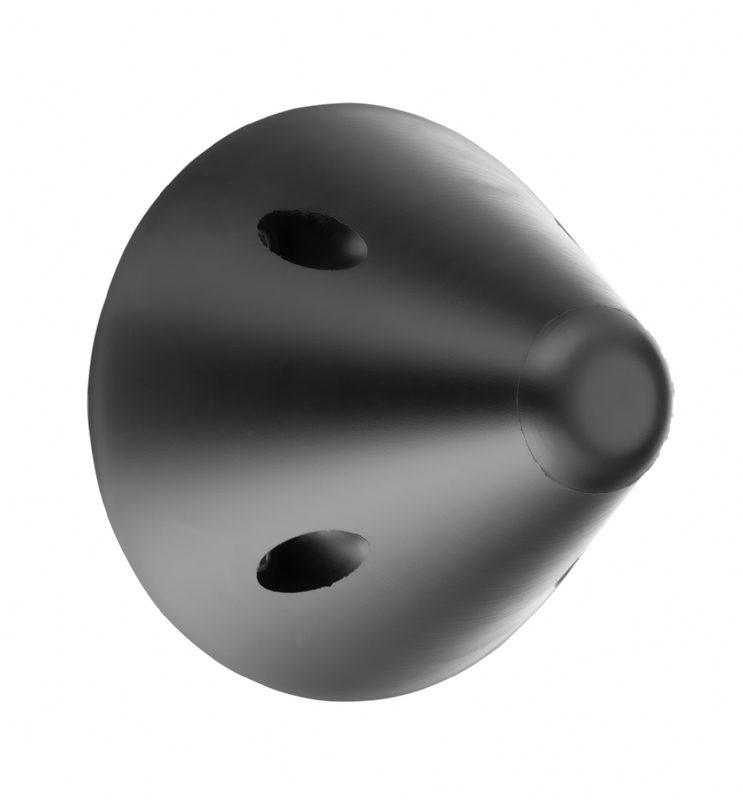 AntiLigature Extended Large Rubber Door Stop Wall Mounted Anti