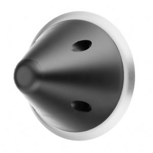 Anti-Ligature Extended Large Rubber Door Stop Wall Mounted on Backplate