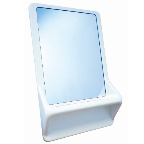 High Security Mirror with moulded frame and shelf