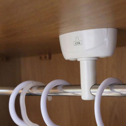 WARDROBE RAIL CHROME/WHITE